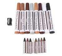 Kueohse MöBel Lot de 17 marqueurs et cire avec taille-crayon pour rayures, sols