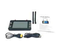 Kueohse Moniteur FPV 5,8 G avec DVR 40CH Écran LCD 4,3 Pouces 16:9 NTSC/PAL Enregistrement Vidéo de Recherche Automatique pour Drone RC FPV Quadcopter