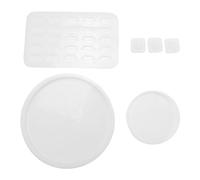 Kueohse Moule de de Runes, Moule en RéSine de Runes de Divination, Moule en Silicone de Boussole de Rune, Moule de Plateau de Montagnes Rune, Moule de DéS Runes DND