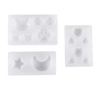 Kueohse Moule en Silicone Étoile Cœur Lune Patte d'ours Et De Chat Moule en Silicone De Résine Moules en Résine Époxy pour Fabriquer DIY Faits Main