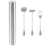 Kueohse Mousseur à lait portable à trois couches de neige - Machine à mousse électrique à piles pour café, latte, chocolat chaud