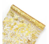 Kueohse Napperon Rond Jetable en Or Rose, Un Tapis à Fines avec du Métal Brillant et Une Couleur Dorée. Décoration de Base de Table à Manger