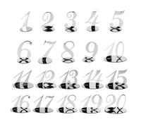 Kueohse Numéros de table de mariage - En acrylique - Pour mariage - Argenté