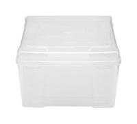 Kueohse Organisateur de cartes de vœux et boîte de rangement avec 6 séparateurs réglables pour les vacances, les anniversaires, les cartes, les photos, les travaux manuels, etc.