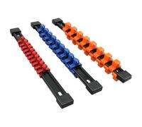 Kueohse Organiseur de Douilles Double Face de Qualité Supérieure (3 Pièces), Ensemble de Supports de Douilles ABS 1/2", 3/8", 1/4", Kit de Support de Douilles