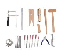 Kueohse Outils de fabrication de pour bijoutiers : coupe-, à aiguille et ensemble de avec marteau en métal et clips en bois