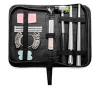 Kueohse Outils de Mesure de Bague de, Bâton de Réparation de Bague, Marteau en Caoutchouc, Chiffon de Polissage/Barre/Couteau en pour la Fabrication de, avec Sac