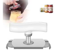 Kueohse Ouvre-Bocal pour Mains Faibles, Ouverture Facile, Poignée Réglable, Ouvre-Bocal, Ouvre-Boîte en Acier Inoxydable, Bouchon en Étain pour Personnes Âgées B