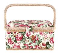 Kueohse Panier à coudre extra large, panier à coudre vintage, pour aiguilles, fils, mètre et autres accessoires de couture