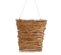 Kueohse Panier de Fleurs Mural en Rotin Pastoral, Panier Suspendu de Fleurs de Plantes pour Cour, Décoration de Vacances