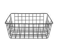 Kueohse Panier de rangement en métal sans insert pour salle de bain et cuisine Noir