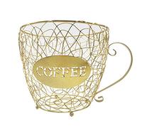Kueohse Panier de rangement universel pour capsules de café - Porte-dosettes de café - Noir - Pour , le café, l'hôtel, le doré