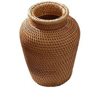 Kueohse Panier en Osier Rotin Pot de Fleurs Suspendu Pot de Fleurs Panier de Fleurs Panier de Rangement Vase en Osier Panier de Fleurs Tissé Rustique Pot