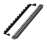 Kueohse Panneau de Brassage Vierge 24 Ports UTP/STP sans Outil, Panneau de Réseau Montable en Rack avec Étiquettes pour Câblage Structuré.