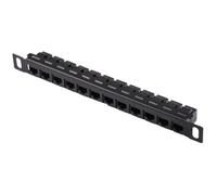 Kueohse Panneau de Patch de Câble CAT5E / CAT6 12 Port Network Wire Organizer Rack Rack Non Blindé pour la Gestion du Cordon