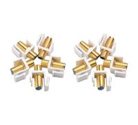 Kueohse Paquet de 10 Inserts de Prise RG6, Changeur de Genre D'Insert Coaxial Jack