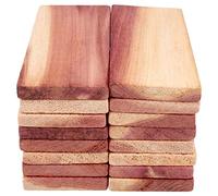 Kueohse Paquet de 16 Blocs de CèDre pour Placard, Blocs de CèDre Rouge pour Le Stockage, Blocs de CèDre pour Placard et Tiroir