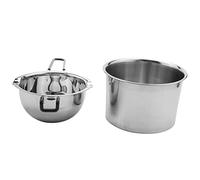 Kueohse Paquet de 2 Marmites à Double ChaudièRe en Acier Inoxydable pour Faire Fondre des Bougies à la Cire de Savon au Chocolat Faisant 600 ML et 1600 ML