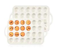 Kueohse Paquet de 2 Mini Moules à Muffins, Mini Moules à Cupcakes à Cadre Renforcé 24 Tasses, Moules à Mini Muffins Antiadhésifs en Silicone avec Poignée