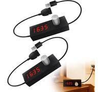 Kueohse Paquet de 2 Prises USB de 5V 2A avec Minuterie, Interrupteur à Compte à Rebours Réglable sur 24 Heures et Fonction D'Arrêt Automatique.