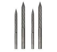 Kueohse Paquet de 4 Embouts de Pneu Multi-Tailles pour Réparation de Pneus, Fraises en Carbure, Patchs de Pneus, Coupe-Bouchon, Coupe-, Alésoir, Perceuse 6Mm 8Mm