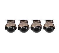 Kueohse [paquet de 4] Roulettes de boule a capuchon de plaque superieure pivotante, bronze antique (1.5-pouce sans frein)