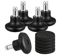 Kueohse Paquet de 5 Patins de Cloche pour Chaise de Bureau Sans Roues, Roulettes Pivotantes de Rechange pour Chaise Roulante, Roulettes Fixes Fixes