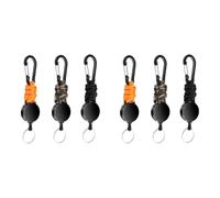 Kueohse Paquet de 6 Porte-Clés Rétractables, Porte-Badge à Cordon Rétractable Robuste, Clip Rétractable, Porte-Clés Rétractable
