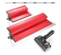 Kueohse Pares de Lame D'Écrémage des Cloisons Sèches 10 "et 16" Blades en Acier Inoxydable + Outils Pro-Pole Pro et 34 à 80 "