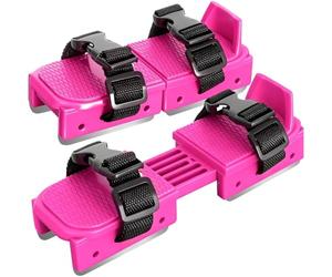 Kueohse Patins de Hockey sur Glace Ajustables avec Fixation à Sangle pour Petits Enfants, avec Double Lame, Idéaux pour Les Débutants et Les Tout-Petits.