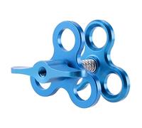 Kueohse Pince à Boule 3 Trous Lampes de PlongéE Bras Boule Papillon Clip Support de pour Action CaméRa Lampe de Poche TréPied,Bleu