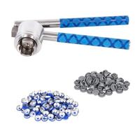 Kueohse Pince à Sertir pour Capuchons Rabattables de 20 Mm. 100 Capuchons Rabattables et 100 Bouchons en Caoutchouc Sont Inclus