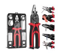 Kueohse Pince Remplaçable 5 en 1, Outil Multifonctionnel - avec Dénudeurs de, Pince à Sertir, Cisailles, Cadeau D'Anniversaire