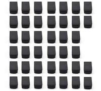 Kueohse Plastique Obturation Embout Tube Tubes Inserts 25Mmx50Mm 40 Pcs Noir