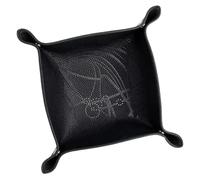 Kueohse Plateau de Rangement pour Accessoires de en Cuir, Plateau de Rangement de Luxe Creux pour Le Stockage de et D'Accessoires, Organisateur de Porte-Clés et de Bracelets E.