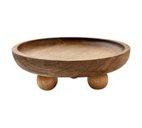 Kueohse Plateau en Bois pour Gâteau, Assiette à Dessert, Restaurant, Maison, Plateau en Bois, Ornements D'Aromathérapie, Plateau de Décoration de Vase, Rond