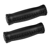 Kueohse PoignéEs de Guidon de VéLo, PoignéEs de VéLo RéTro Cousues à la Main, pour la Plupart des Guidons de VéLo de 22,2 Mm (7/8 Pouces), Noir