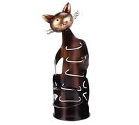 Kueohse Porte-bouteilles de vin pour chat, support de vin en forme de chat en métal, sculpture décorative pour bouteille de vin, facile à utiliser