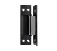 Kueohse Porte cachée à 5 portes en bois en acier inoxydable et charnières dissimulées Noir