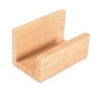 Kueohse Porte-cartes de visite en bambou pour bureau - Robuste - Pour le bureau - Convient aux et aux femmes
