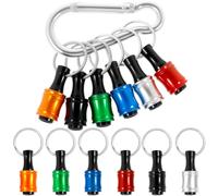 Kueohse Porte-Embout de Tournevis avec Rallonge pour Perceuse, en Alliage D'Aluminium, Porte-Clés