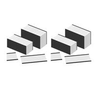 Kueohse Porte-Étiquettes Magnétiques 4 X 2 Pouces Porte-Étiquettes à Canal C avec Protecteurs en Plastique Transparent et Inserts en Papier Blanc 60 Jeux