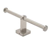 Kueohse Porte-papier toilette en acier inoxydable - Double anneau - Support mural pour papier toilette - Argenté