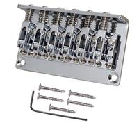 Kueohse Porte-Sangle Chrome Hardtail Bridge Top Load pour Guitare Électrique Modèles 12 Cordes - Sty