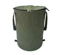 Kueohse Poubelle de camping pliable portable pour extérieur, poubelle à roulettes, fournitures de camping, jardin, sac de rangement, , vert armée