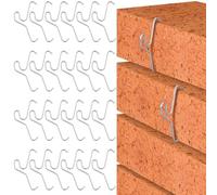 Kueohse pour Extérieur, Clips Muraux en Brique pour Fils Suspendus, Pack de 24, s'adapte Aux Briques de 2-1/4 à 2-2/5 Pouces de Hauteur, pour Décorer des Fils, Couronnes.