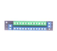 Kueohse Pour le Tableau de Distribution D'Alimentation à Double Couche Compatible avec les Trains Miniatures - 1 Unité, 2 Ports D'Entrée, 2 X 13 Canaux de Sortie, pour la Gestion de Tension DC/AC PCB0