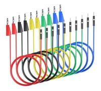 Kueohse Pour le Test de Test Électrique, le Test de 10pcs Banana Plug à Pain à Pain à Pain A des Fils de Cavalier Masculin en Silicone Souple Souples