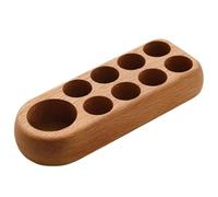 Kueohse Présentoir en Bois pour Huiles Essentielles pour Flacons de 5 ML et 10 ML, 9 Trous, Organiseur de Cosmétiques, Organiseur Rectangulaire