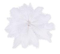 Kueohse R Lot de 20 plumes d'autruche naturelles 25-30 cm Blanc Décoration solide